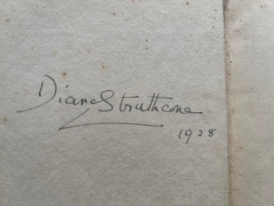 signature of Diana Strathcona